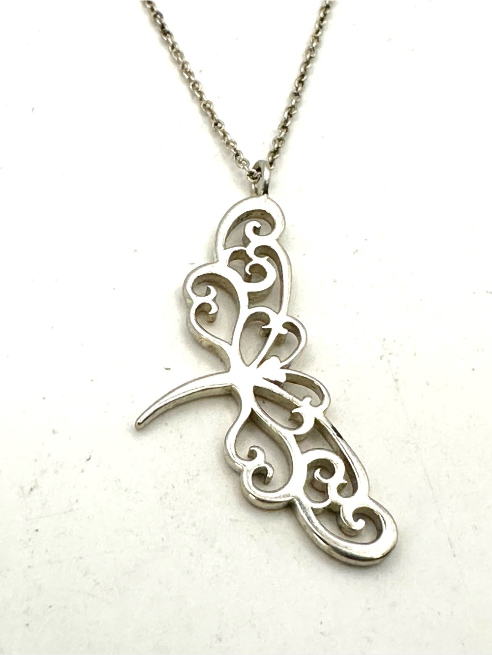 Tiffany & Co Sterling Silver Enchanted Dragonfly Pendant Necklace - Picture 2 of 7